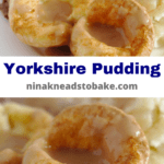 Yorkshire Puddings on a plate.