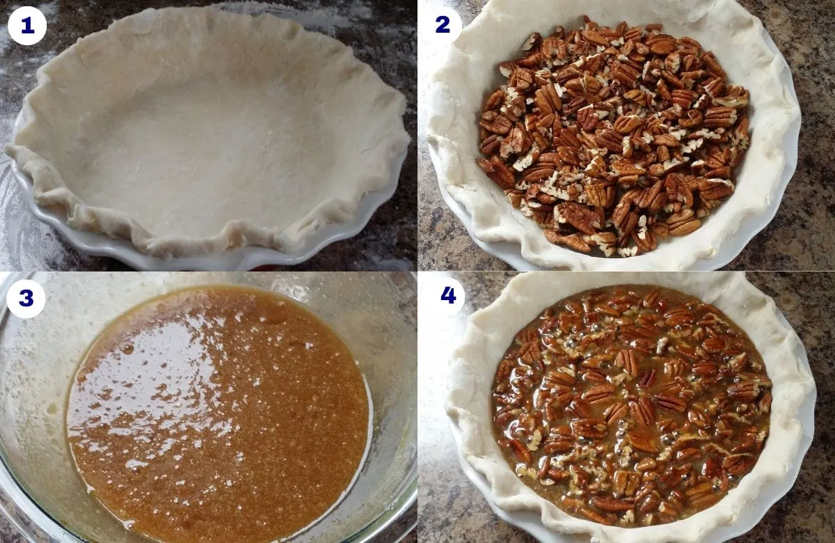 Pecan Pie recipe instructions.