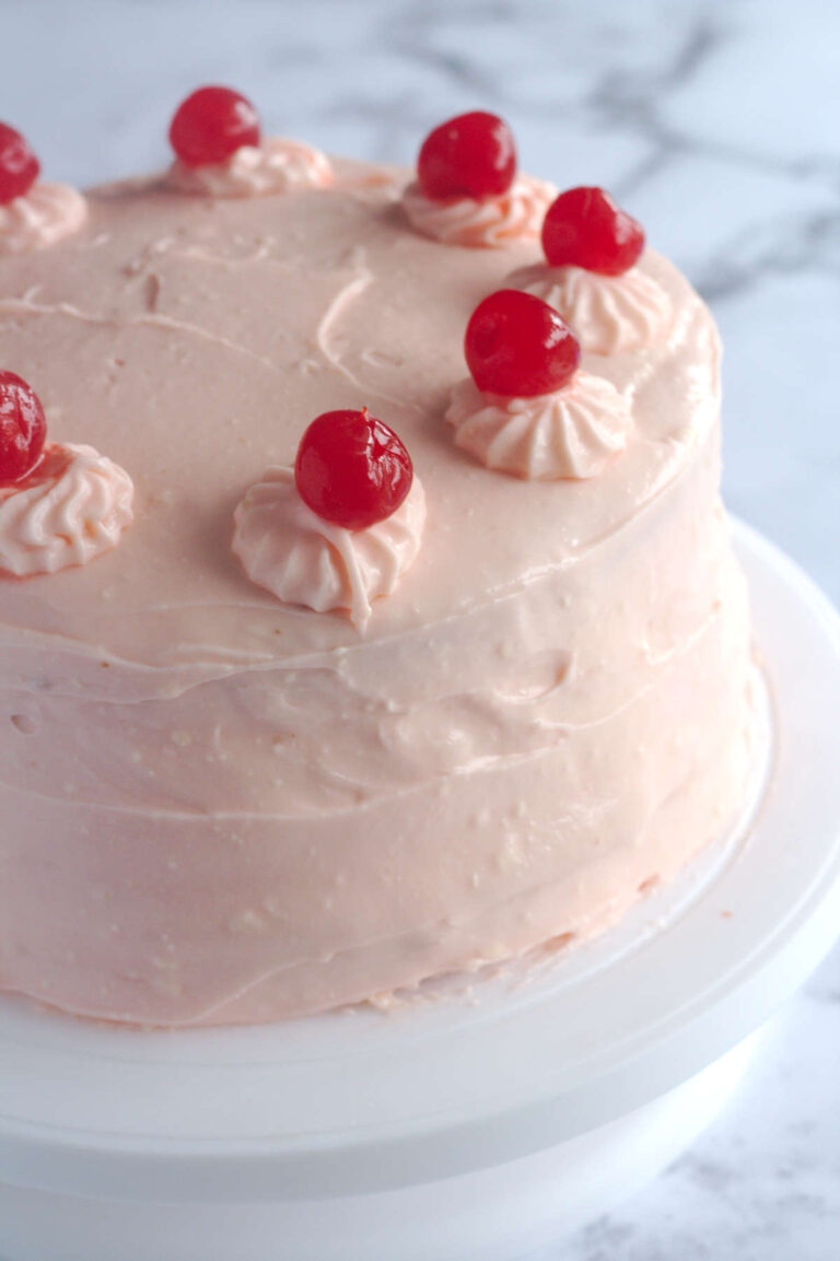 Cherry Layer Cake {with Cherry Cream Cheese Frosting} – Nina Kneads to Bake